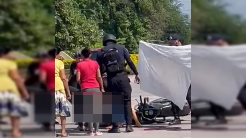 Balean a motociclista en Buenavista, Michoacán, resultó herido 