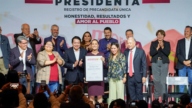 Claudia Sheinbaum se registra como precandidata de la 4T a la Presidencia de México 