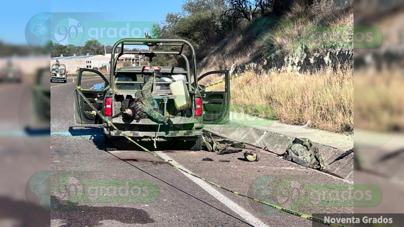 Confirman tres militares muertos y tres heridos en emboscada en Teocaltiche, Jalisco; operadores de Sinaloa serían los responsables