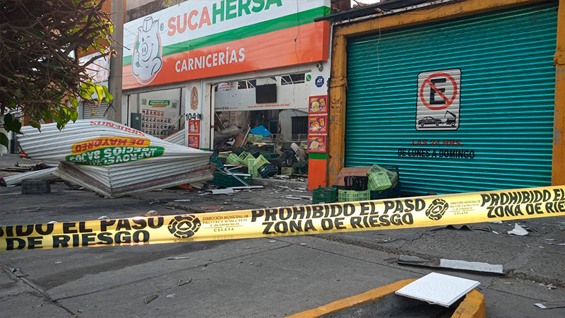 Se registra explosión en un local de venta de carne en Celaya, Guanajuato  