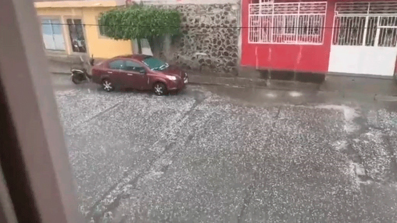 Granizada azota el sur de Guanajuato sin registrar afectaciones hasta el momento 
