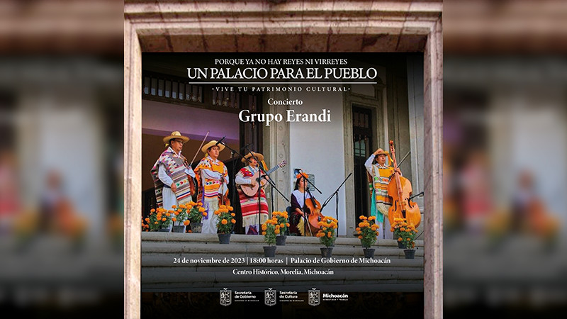 Música purépecha engalanará este viernes Palacio de Gobierno 