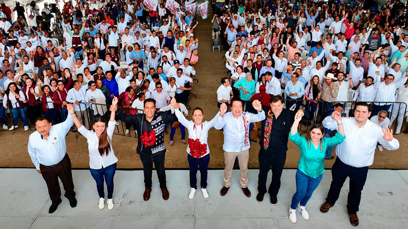 Sheinbaum va por la construcción del segundo piso de la 4T en unidad con el pueblo de Palenque, Chiapas 