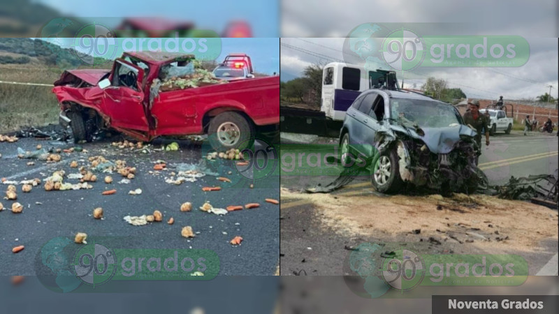 Choques carreteros en Michoacán dejan dos muertos y tres heridos 