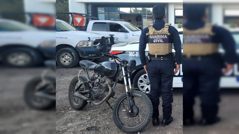 En cinco municipios de Michoacán la SSP recupera 5 vehículos y detiene a un hombre
