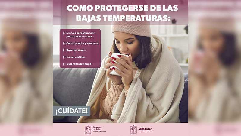 Salud Michoacán redobla acciones preventivas durante temporada invernal 