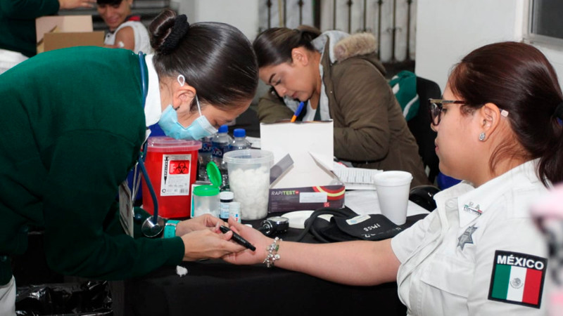 Acercan servicios médicos al personal de la Policía Auxiliar 
