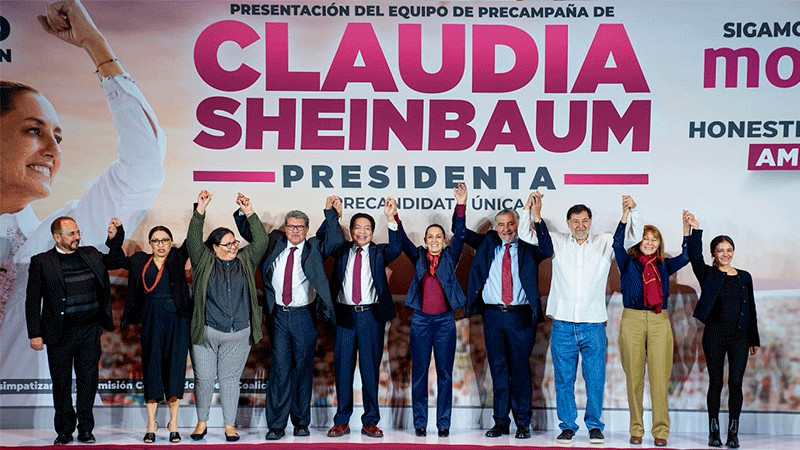 Claudia Sheinbaum presenta equipo de precampaña rumbo a la presidencia de la república 