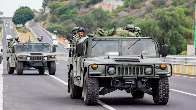 Arriban a Michoacán más de 200 elementos pertenecientes a la Fuerza de Tarea Regional de la XII Región Militar 