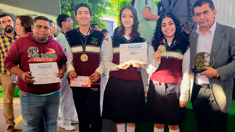 Estudiantes del Cecytem ganan 4 oros en Festival de Innovación y Tecnología