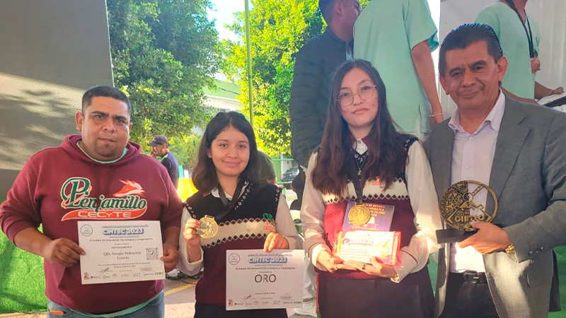 Estudiantes del Cecytem ganan 4 oros en Festival de Innovación y Tecnología
