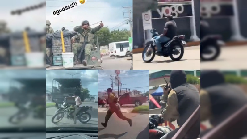 Provocan “halcones” a militares a Culiacán: Soldados responden a resorterazos y correteándolos