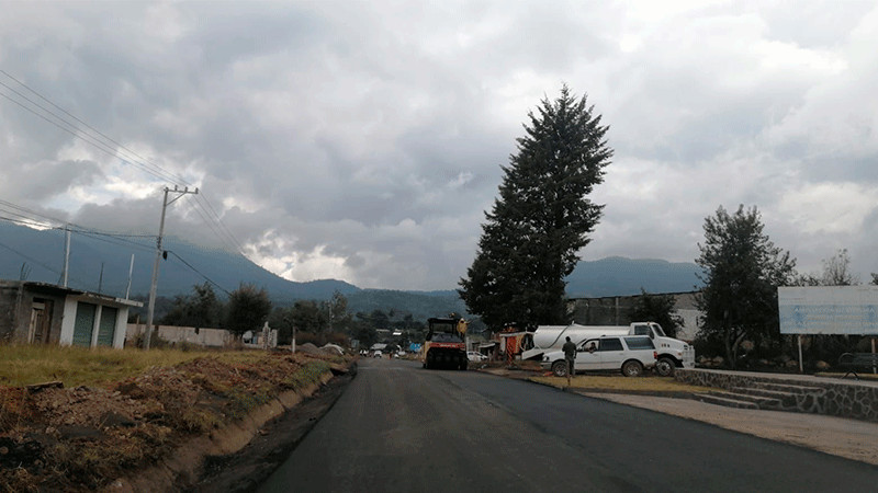 Rehabilitación del camino Tupátaro-Cuanajo con avance del 77%: SCOP 