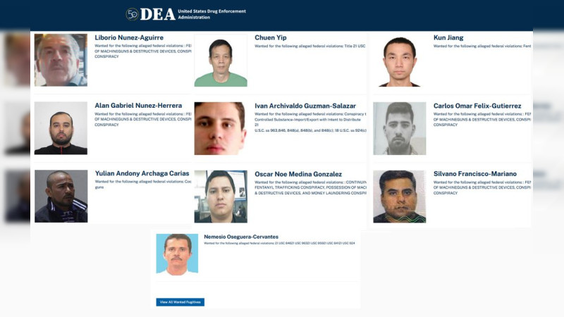 Regresa líder de Jalisco a los 10 más buscado de la DEA: Recompensa, 10 millones de dólares 