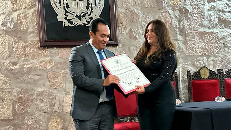 Academia Michoacana de Ciencias Penales reconoce a Adrián López Solís, por ser el primer fiscal general de Michoacán