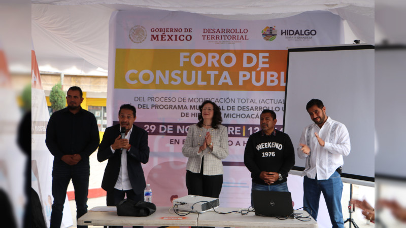  Carolina Pérez Sánchez presidió el foro de consulta pública del Programa Municipal de Desarrollo Urbano de Hidalgo