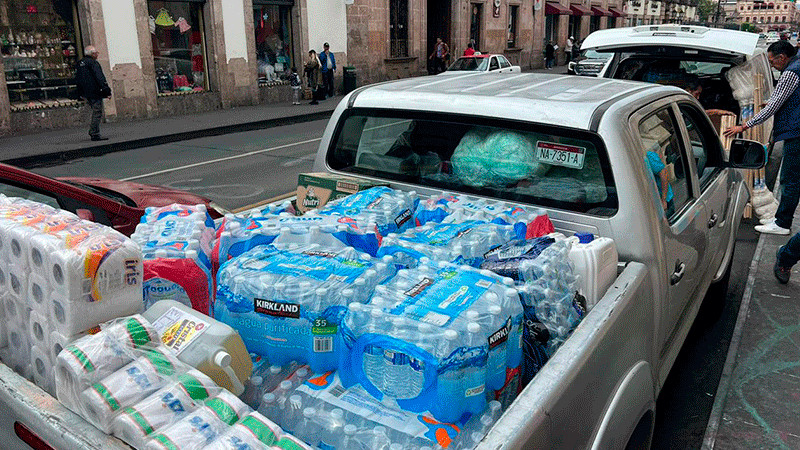 Entrega Congreso de Michoacán colecta en apoyo a damnificados del Huracán Otis 