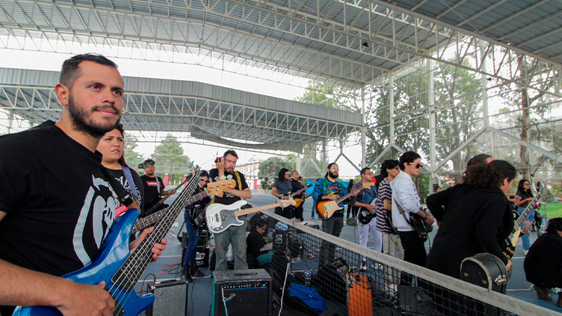 Así se preparan más de 100 músicos michoacanos para el flashmob en el Francisco Villa