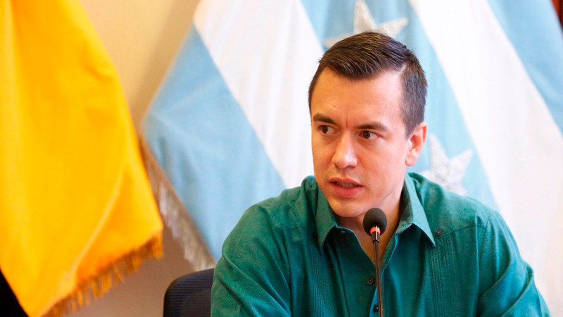 Presidente de Ecuador denuncia que recibe amenazas "casi todos los días" 
