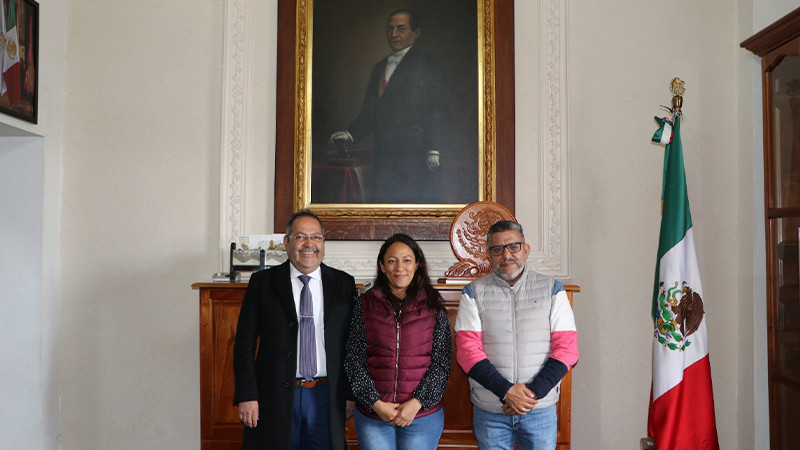 José Luis Téllez Marín, se reunió Olivia Chávez Guzmán, para abordar el tema de las cámaras de Videovigilancia del programa Fortapaz 