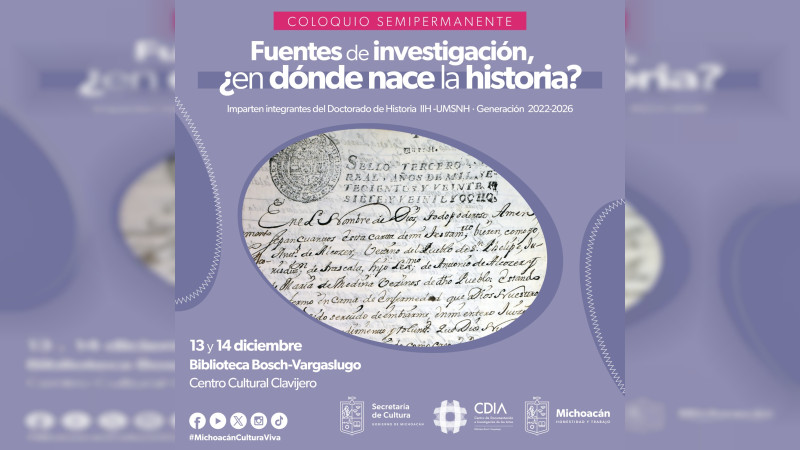 Invita Secum al coloquio ¿Dónde nace la historia?