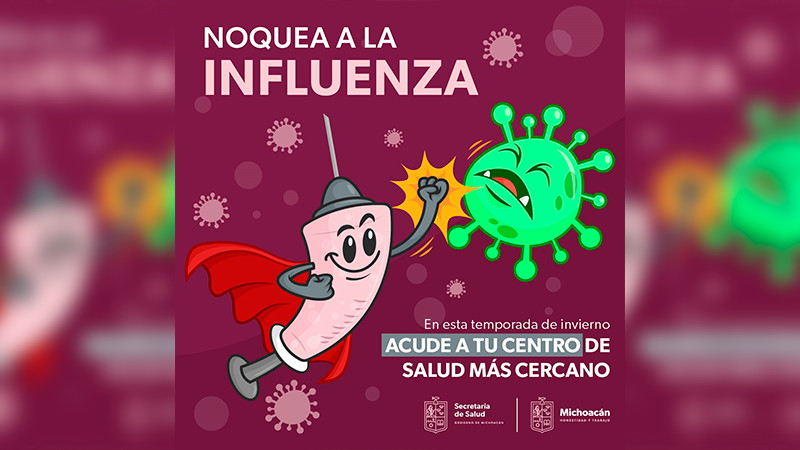 Vacunación contra la influenza permanecerá hasta marzo de 2024: Salud Michoacán 