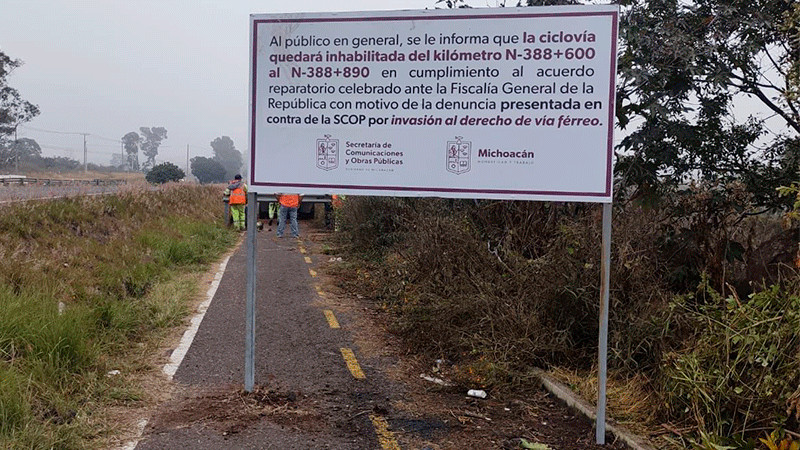 SCOP adecuará trazo de ciclovía Morelia-Pátzcuaro 