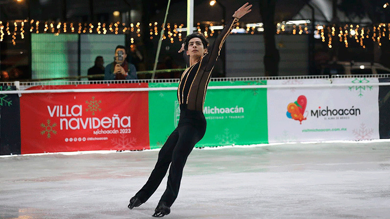 Presentación de Donovan Carrillo en pista de hielo michoacana da aval de su operatividad: Roberto Monroy 