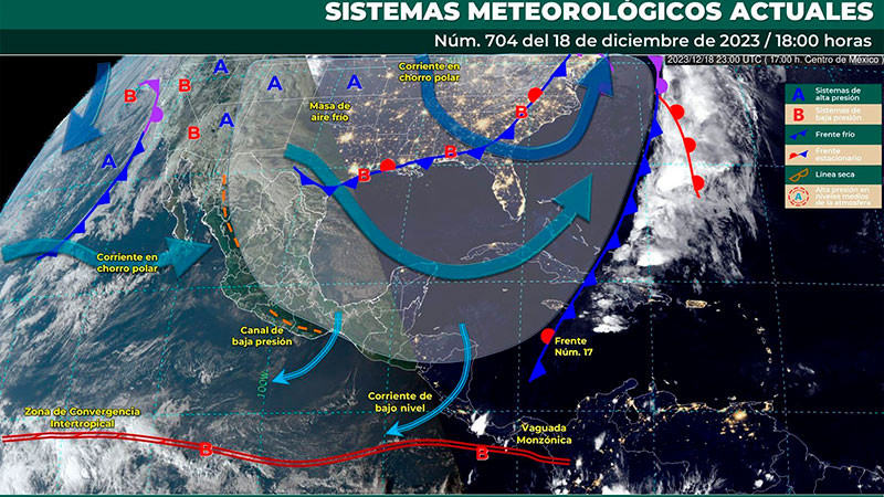 Se prevén heladas y lluvias para este martes en Michoacán: PC 