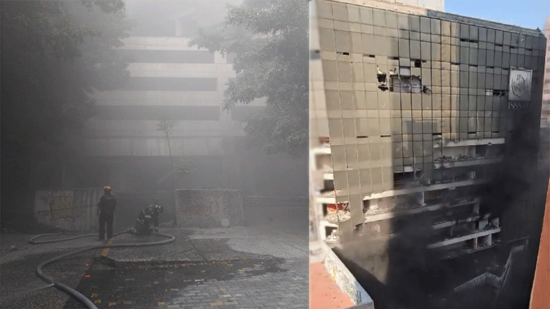 Incendio consume edificio del ISSSSTE en Paseo de la Reforma 