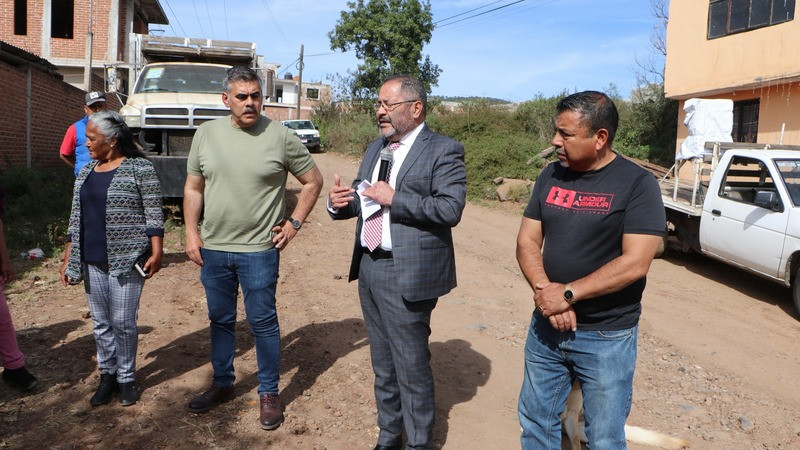 Arranca edil de Cd. Hidalgo trabajos de pavimentación hidráulica de la calle Brisa colonia Unida y Segunda Privada de Vicente Guerrero