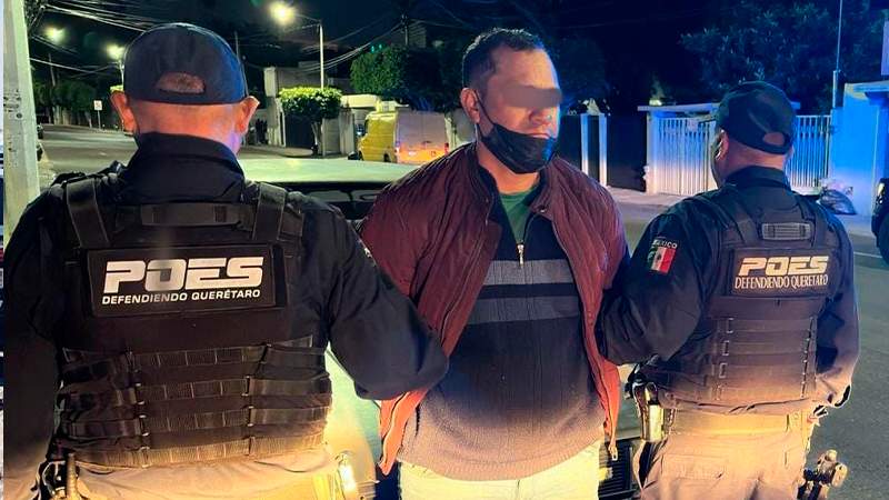 Policía de Querétaro evitó robo de vehículo en la capital; un hombre fue detenido 