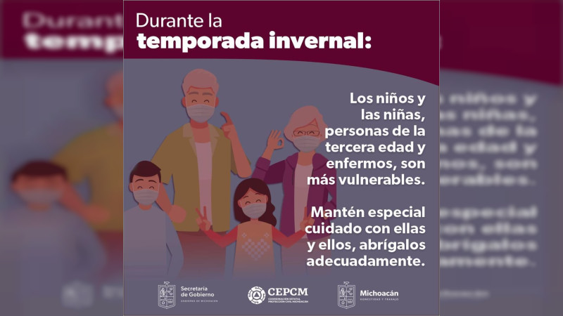 Pronostican heladas en Michoacán durante las próximas horas