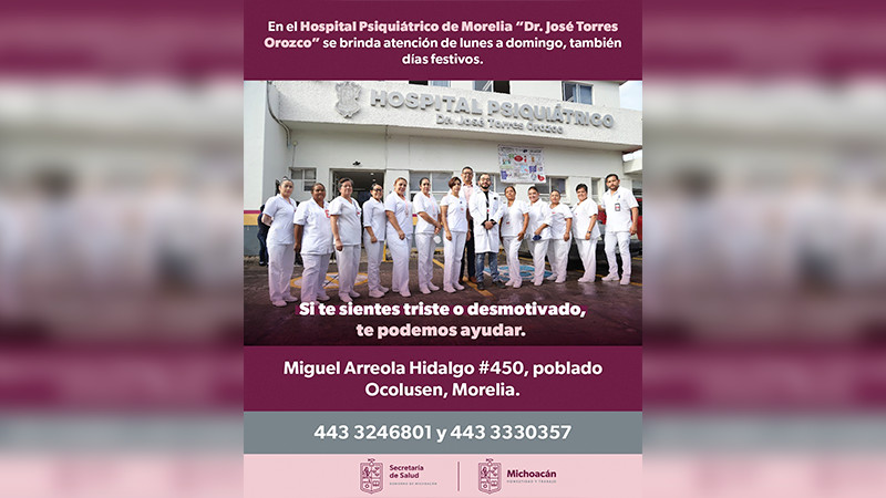 Conoce los síntomas de la depresión estacional; la Salud Michoacán te ayuda a tratarla 