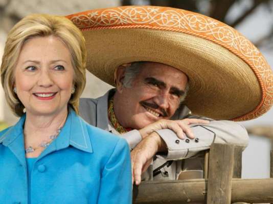Vicente Fernández realiza corrido Hillary Clinton 