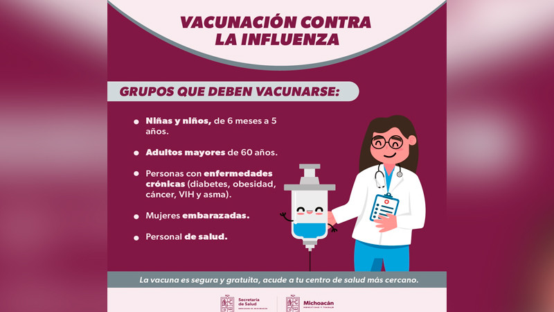 Protégete de la influenza con estas medidas de la SSM