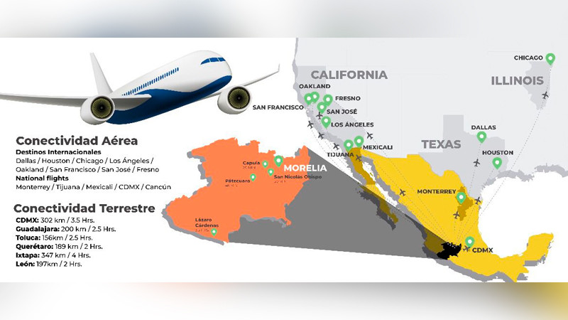 Morelia registra nuevo récord histórico en 2023 por llegada de pasajeros vía aérea