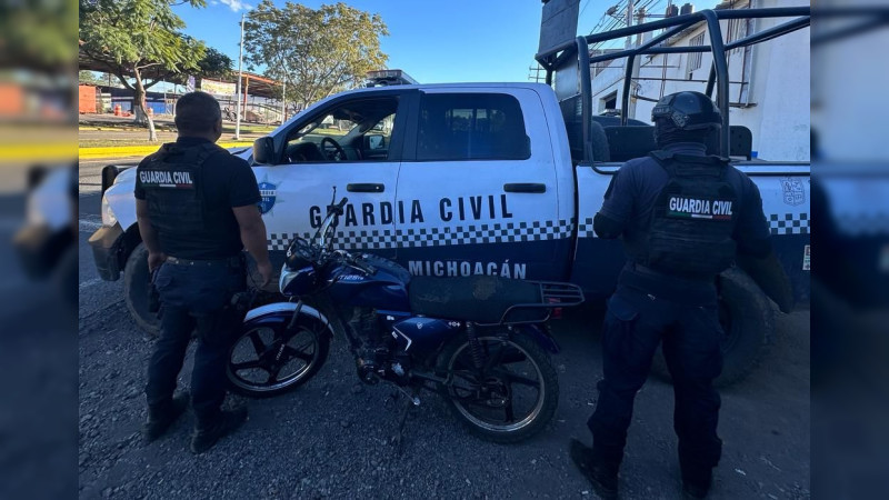 En seis municipios de Michoacán recuperan 10 vehículos con reporte de robo y detiene a un implicado