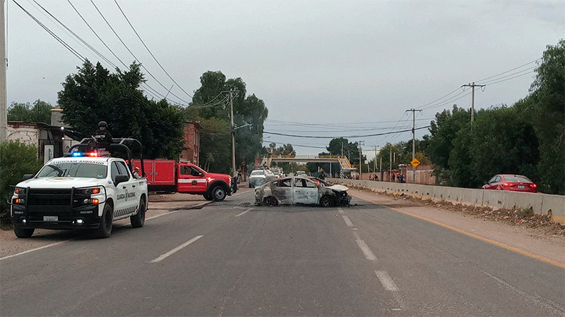 Se registran quema de vehículos en 10 diferentes puntos de la zona Laja Bajío, en Guanajuato 