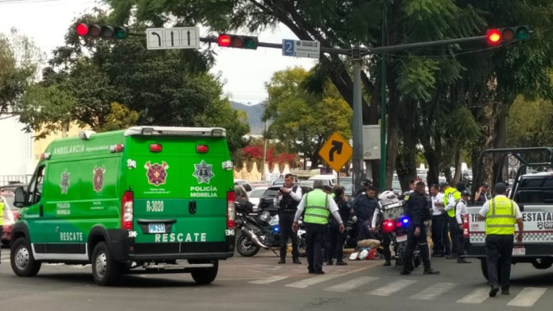 Atropellan a agente de Tránsito en Morelia, Michoacán 