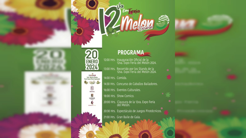 Sectur invita a la Expo Feria del Melón, en Zicuirán