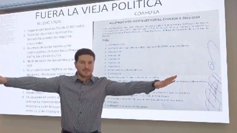  Samuel García exhibe demandas de PRI-PAN en NL; los compara con Coahuila 