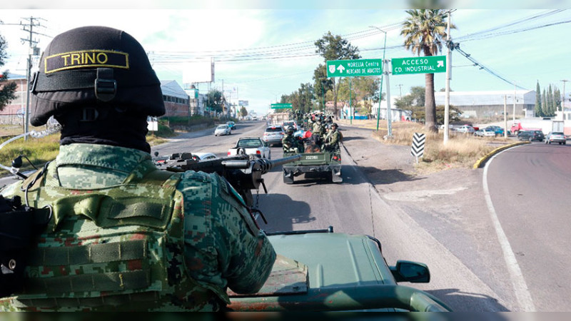 Arriban a Michoacán más de 700 efectivos del Ejército Mexicano y Guardia Nacional 