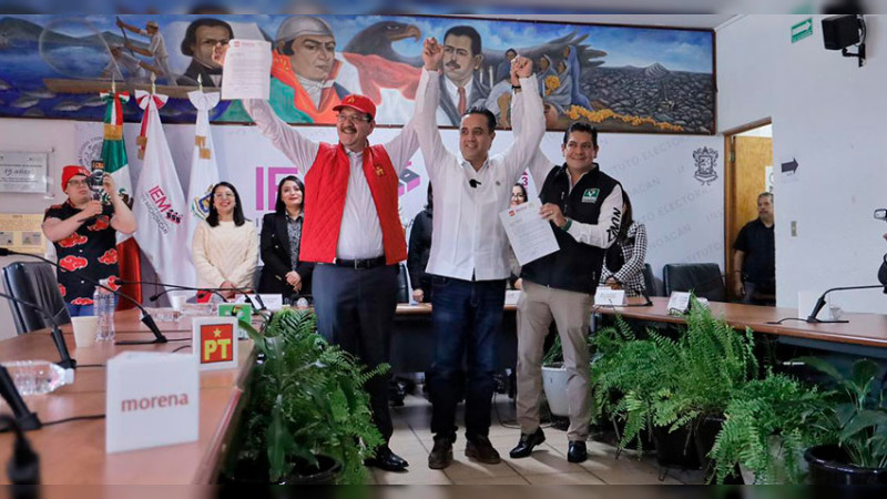 Formalizan coalición el Partido del Trabajo, el Verde y Morena 