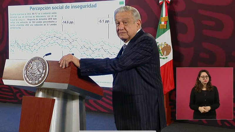 “La gente siente que las cosas van mejorando”: AMLO presume opinión popular sobre la seguridad en México 