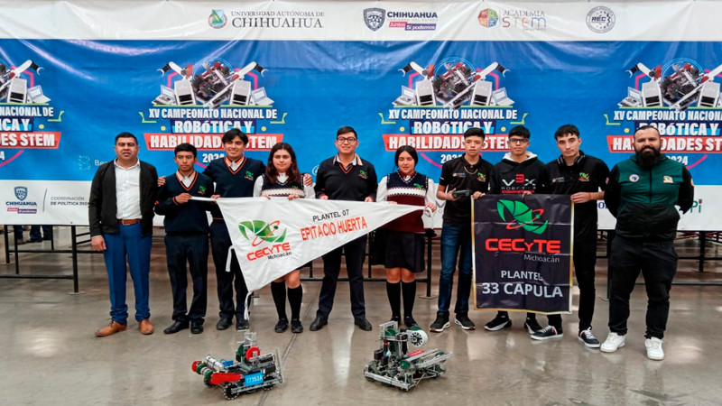 Estudiantes del Cecytem compiten en justa nacional de robótica 