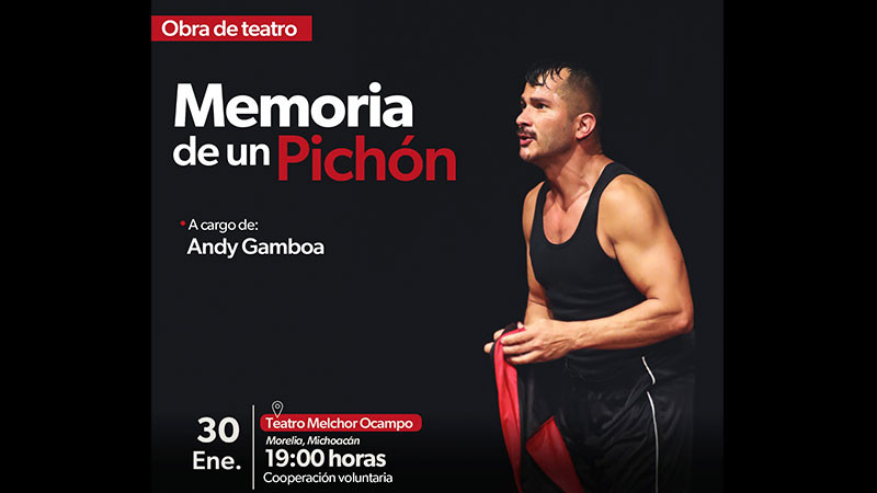 Viene monólogo sobre las nuevas masculinidades al Teatro Ocampo de Morelia 