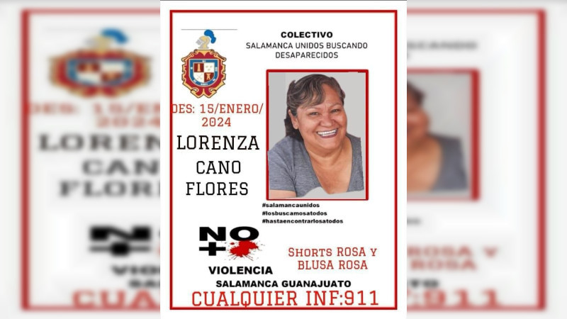 Amnistía Internacional exige localización de Lorenza Cano, buscadora desaparecida en Guanajuato 