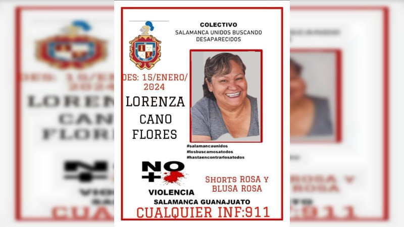 Instituto Mexicano de Derechos Humanos exige justicia por desaparición de buscadora Lorenza Cano, en Salamanca 