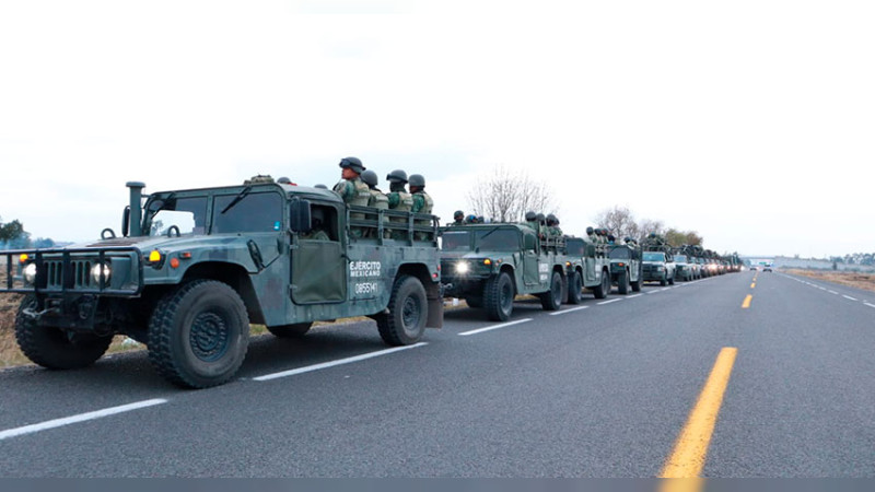 Arriban a Michoacán más elementos del Ejército y de la Guardia Nacional 